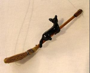 Detail Image for art Black Cat on Broomstick, Joyride!