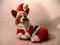 Art: Santa Corgi by Artist Camille Meeker Turner