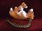 Art: Corgi & Pup on Heart Shaped Base by Artist Camille Meeker Turner