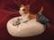Art: Snowed In Tabby, Mouse & Bird  by Artist Camille Meeker Turner