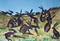 Art: HILLSIDE HARES p114 by Artist Dawn Barker