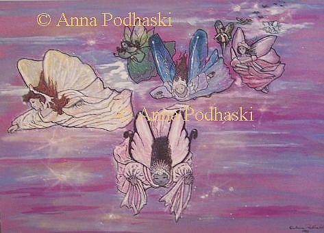 Art: Flight of the Fairies by Artist Anna Podhaski