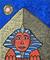 Art: Egyptian Sphinx and Pyramid at Night by Artist Diane G. Casey