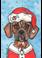 Art: Santa Puggle by Artist Melinda Dalke