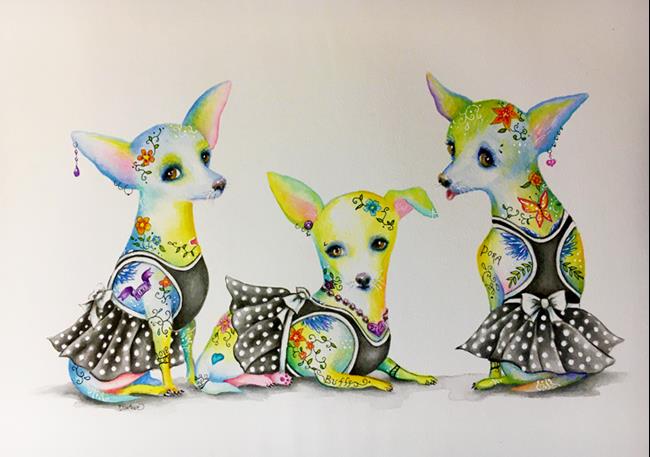 Art: TIKI BUFFY & DORA by Artist Patricia Lintner