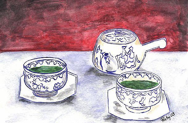 Art: Green Tea by Artist Marcia Ruby