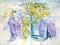 Art: Wisteria in a Battery Jar # 2 by Artist Louise Hendry Womack