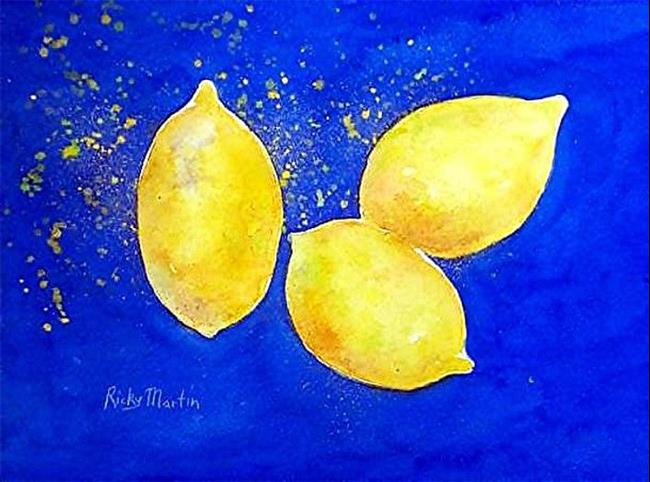 Art: 3 Lemons again  ( sold) by Artist Ulrike 'Ricky' Martin