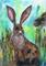 Art: BROWN HARE h2527 by Artist Dawn Barker