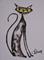 Art: SCRAGGY CAT by Artist Dawn Barker