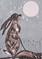 Art: MOONGAZING HARE h826 by Artist Dawn Barker