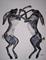 Art: BOXING HARES h838 by Artist Dawn Barker