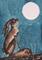 Art: MOONGAZING HARE h849 by Artist Dawn Barker
