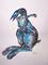 Art: WASHING BLUE HARE h857 by Artist Dawn Barker
