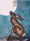 Art: MOONGAZING HARE h864 by Artist Dawn Barker