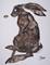 Art: HARE AND BEE h879 by Artist Dawn Barker