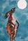 Art: STANDING HARE h881 by Artist Dawn Barker