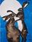 Art: BOXING HARES h909 by Artist Dawn Barker