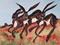 Art: THREE HARES h921 by Artist Dawn Barker