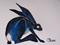 Art: TWO TONE HARE h934 by Artist Dawn Barker