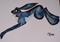 Art: BLUE HARE h952 by Artist Dawn Barker