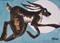 Art: MOON HARE h958 by Artist Dawn Barker