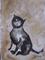 Art: LITTLE BLACK CAT c123 by Artist Dawn Barker