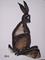 Art: SITTING HARE h1003 by Artist Dawn Barker