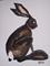Art: SITTING HARE h1004 by Artist Dawn Barker