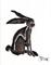 Art: LITTLE SCRATCHING HARE by Artist Dawn Barker
