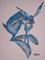 Art: BLUE HARE h1009 by Artist Dawn Barker