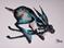 Art: RACING BLUE HARE h1021 by Artist Dawn Barker