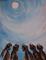 Art: MOONGAZING HARES h1044 by Artist Dawn Barker