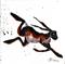 Art: LEAPING HARE h1045 by Artist Dawn Barker