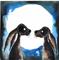 Art: HARES IN LOVE h1049 by Artist Dawn Barker