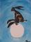 Art: AND THE HARE JUMPED OVER THE MOON h1051 by Artist Dawn Barker