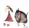 Art: WALKING THE DOG by Artist Dawn Barker