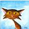 Art: STRIPEY CAT c126 by Artist Dawn Barker