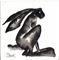 Art: MONOCHROME HARE h1071 by Artist Dawn Barker