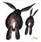 Art: HARE BEHINDS h1072 by Artist Dawn Barker