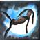Art: HARE IN THE MOON h1078 by Artist Dawn Barker