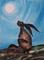 Art: MOONGAZING HARE h1082 by Artist Dawn Barker