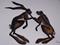 Art: BOXING HARES h1089 by Artist Dawn Barker