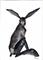 Art: GREY HARE h1093 by Artist Dawn Barker