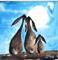 Art: HARE FAMILY h1094 by Artist Dawn Barker