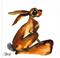Art: CARAMEL HARE h1106 by Artist Dawn Barker