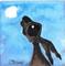 Art: MOONGAZING HARE h1109 by Artist Dawn Barker