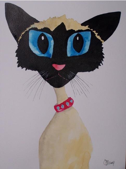 Art: SIAMESE CAT c129 by Artist Dawn Barker