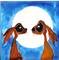 Art: HARES IN LOVE h1149 by Artist Dawn Barker