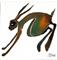 Art: LEAPING HARE h1169 by Artist Dawn Barker